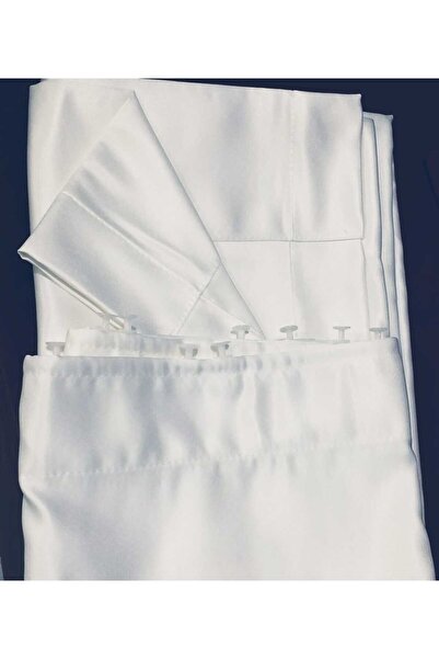 İstanbul Perde Ready Sunshade Long Size Ecru Color Off-White