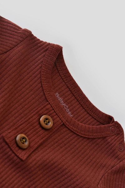 BabyCosy Baby Long Sleeve Jumpsuit, 50% Modal Fabric - 50% Organic Cotton, Baby and Newborn Series - Csym11409
