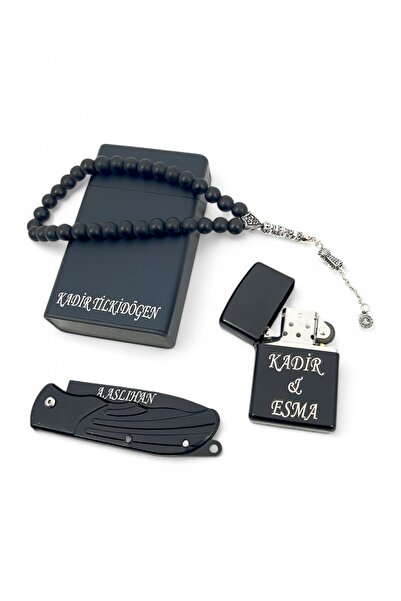 SürLaz İsme Özel Sigara Tabakası İsme Özel Hediyelik Çakı Benzinli Çakmak Tes...