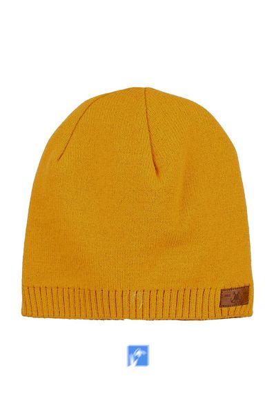 Kardelen Butik Denizli Unisex Children's Elastic Soft Beret 3-8 Years Old (Mustard)