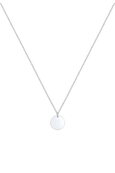 ELLI Colier Dama Pandantiv Placa De Baza Rotunda In Argint Sterling 925