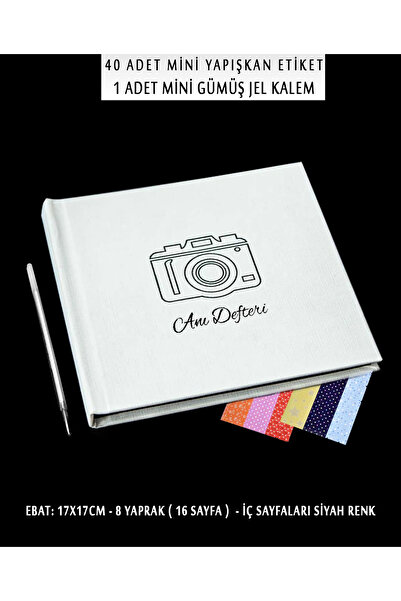 Umut Matbaacılık Beyaz Anı Defteri Albüm Kendin Tasarla Kalem Stiker 10 Adet ...