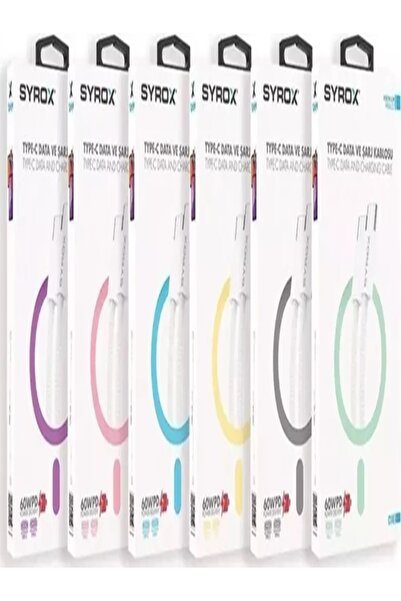 Syrox C146 Type-c Şarj Ve Veri Aktarım Kablosu | 60w Pd Hızlı Şarj Ve Veri Transferi