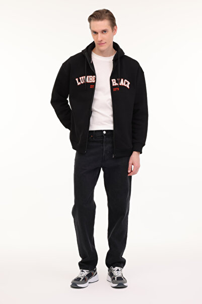 lumberjack ML UNEG 18ID-10 4PR Siyah Erkek Eşofman Üstü