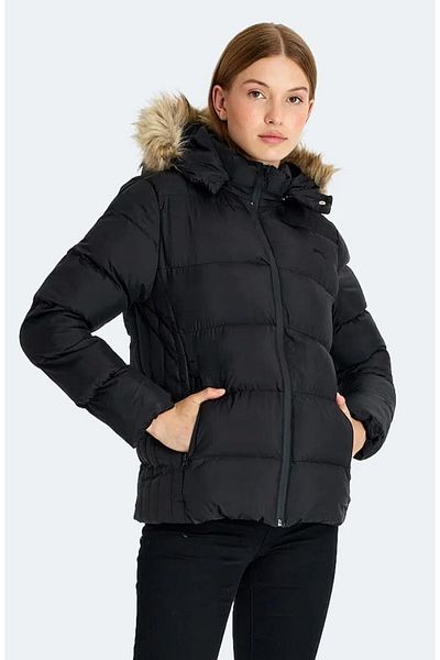 Slazenger Black Women's Puffer Jacket - Guest Jacket