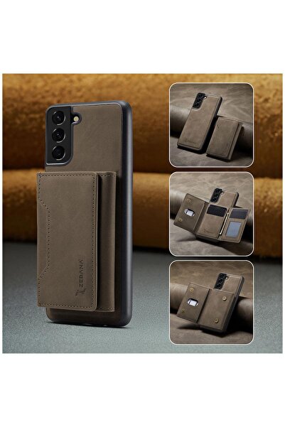 Zebana Samsung Galaxy S24 Uyumlu Kılıf Zebana 2in1 Elite Class Cüzdanlı Deri ...