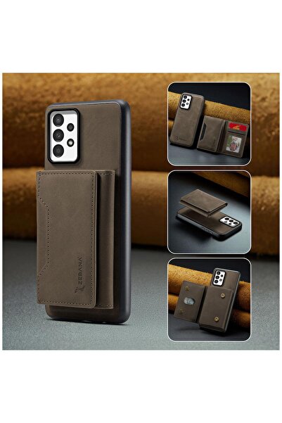 Zebana Samsung Galaxy A32 Uyumlu Kılıf Zebana 2in1 Elite Class Cüzdanlı Deri ...
