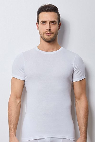 Svm Ανδρικό μπλουζάκι 2 τεμαχίων Rib Lycra με στρογγυλό γιακά