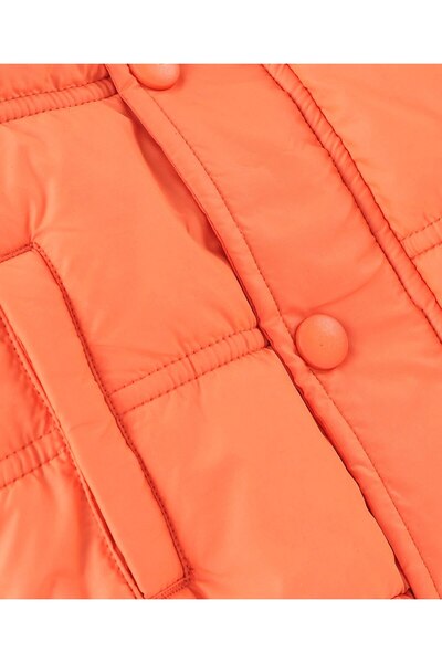 Babyhug Babyhug Woven Full Sleeves Hoodie Text Print - Orange