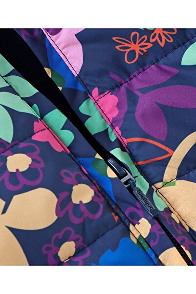 Babyhug Babyhug Woven Full Sleeves Hooded Jacket Floral Print - Multicolour