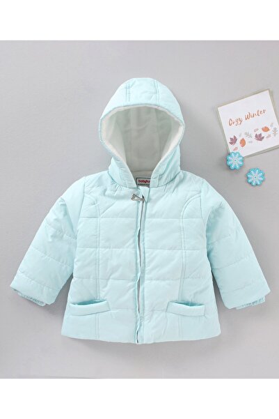 Babyhug Babyhug Full Sleeves Polyester Hooded Jacket Solid - Blue