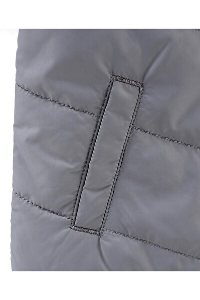 Babyoye Babyoye Quilted Metallic Full Sleeves Hooded Jacket - Grey