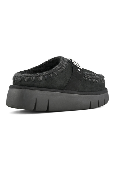 Mou Women / Girls Slippers / Slippers (Home) Mu.Fw531001A Bkbk Mou Bounce Clog Metal Logo Black