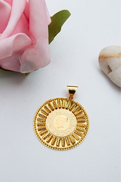 latif kuyumcu 22 Ayar Altın Çeyrekli Çerçeve Kadın Kolye LKKLY1169