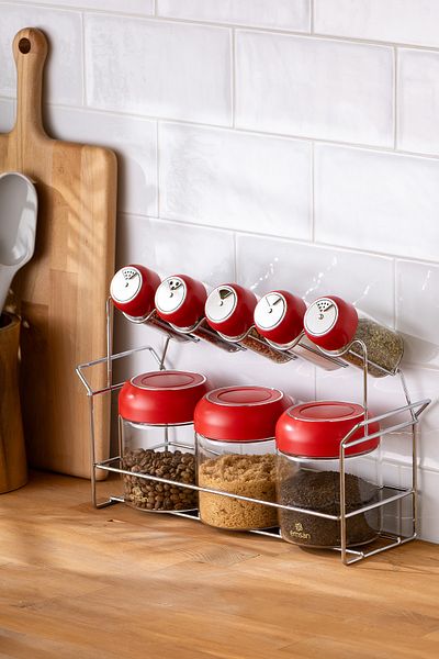 Emsan 8 Piece Simple Spice Rack Set