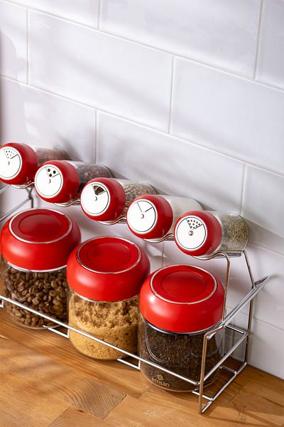 Emsan 8 Piece Simple Spice Rack Set