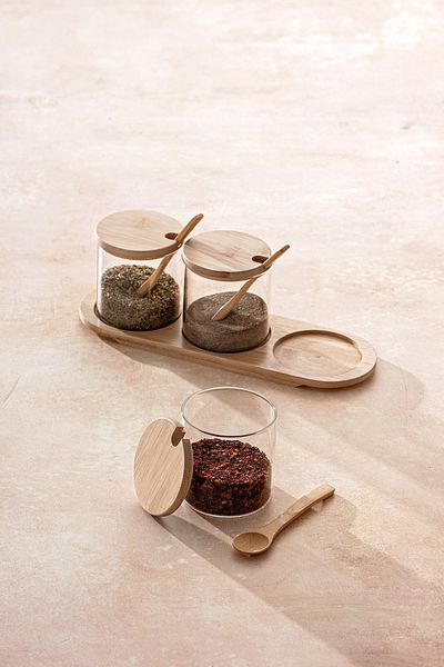 Emsan Lia 3-Piece Borosilicate Spice Set