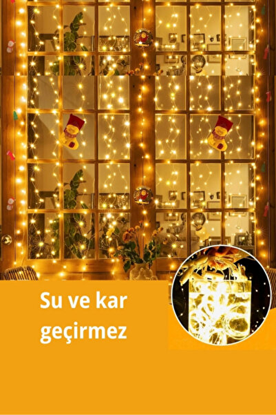 nextbuy 300 Ledli 10 Sarkıt Perde Led Işık-8 Fonksiyon, Uzaktan Kumandalı, 3x3 Metre