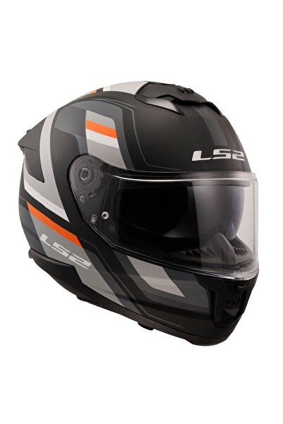 LS2 STREAM 2 VINTAGE MAT SİYAH-GRİ-BEYAZ-KIRMIZI KASK