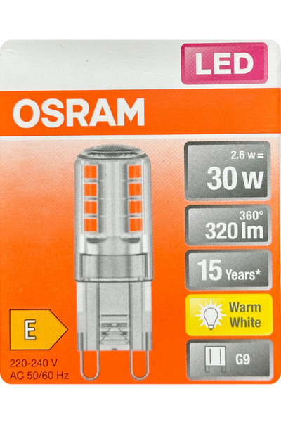 Osram 2,6W (30W) 2700K (Sarı Işık) G9 Duylu Led Kapsül Ampul (4 Adet)