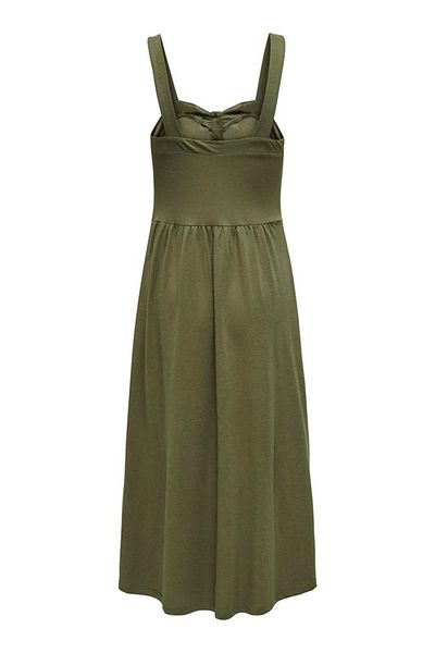 ONLY Onljany Khaki Button Dress - S/L Jrs 15180143