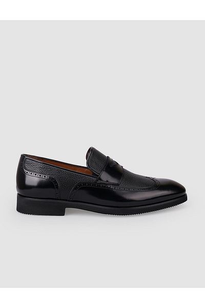 Cabani 100% Genuine Leather Black Men's Classic Shoes