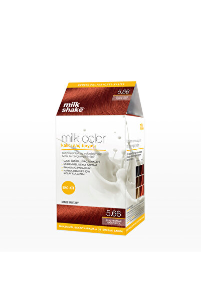 Milkshake Milk_shake Milk Color Eko Kit Saç Boyası Açık Kestane Yoğun Kızıl -5.66 (KÖPÜKSÜZ)