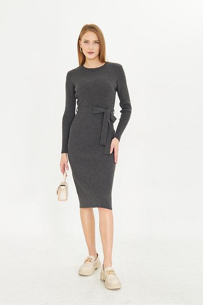 Irmak Kerekli Rochie de damă, antracit, cu gât crew, din tricot, 4080