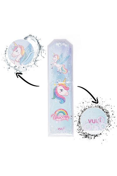 VUKİ Σελιδοδείκτης Unicorn με ασημί και υδατικό σχέδιο