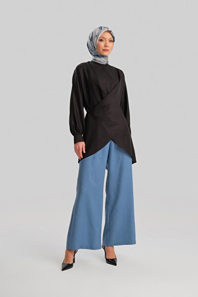 Armine Çapraz Bağlamalı Bluz 24y3536 Siyah