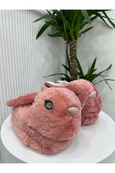 Klay Shoes Tavşan Figürlü Peluş Unisex Ev Pandufu