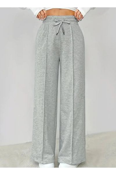 berfmoda Women's Striped Wide Leg Sweatpants