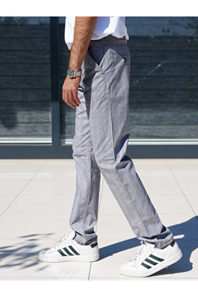 WKM Чоловічі штани зі струнким кроєм, у смужку, з еластичною тканиною