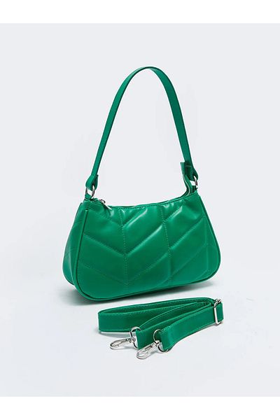 LC Waikiki LCW ACCESSORIES Geantă de damă matlasată cu aspect piele verde