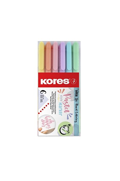kores Pastel Markör 6'lı Set