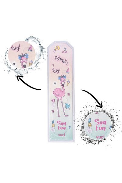 VUKİ Βιβλιοδείκτης με μοτίβο Flamingo Glittery Water