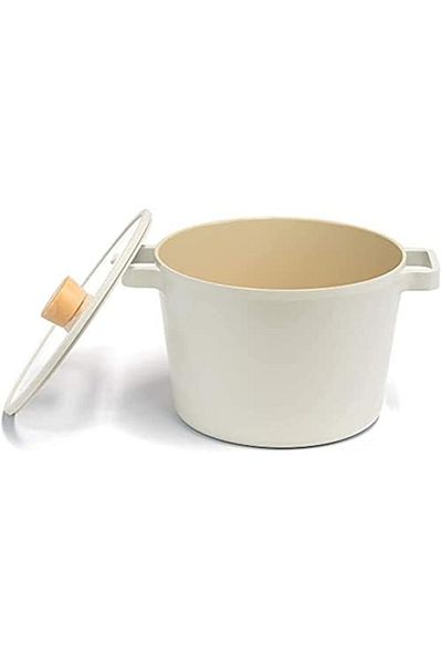 NEOFLAM Korean Neoflam deep Fika pots, capacity 22 cm, Beige
