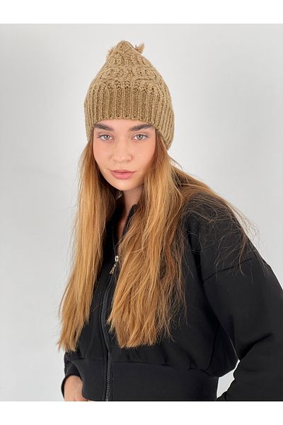 So Sweet Winter Women's Beret - Pompom Mink-Color