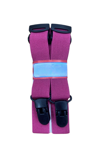 Kardelux Umeraș pentru pantaloni pentru copii, lavabil, antialergic, cu cleme din plastic, culoare solidă