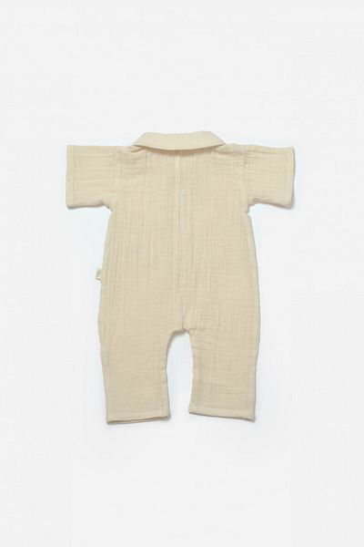BabyCosy Salopeta cu maneca scurta si nasturei Sheep,Stone, BabyCosy, 18-24 luni
