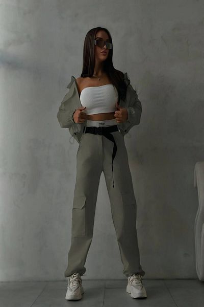 Fashiontayt Printed Linen Set - Bottom and Top Set with Belt and Zipper