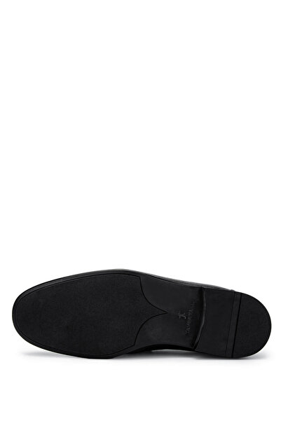 Tamer Tanca Мъжки черни обувки тип мокасини от естествена кожа