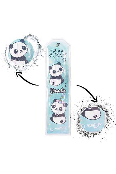 VUKİ Semn de carte cu model panda argintiu
