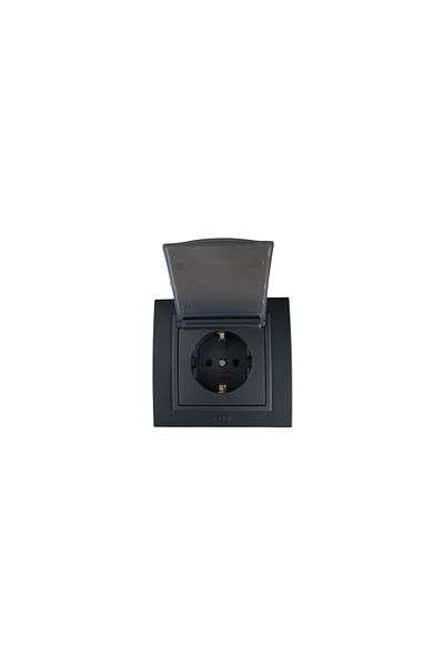 ELBİ Elbi Zena Black Covered Grounded Socket