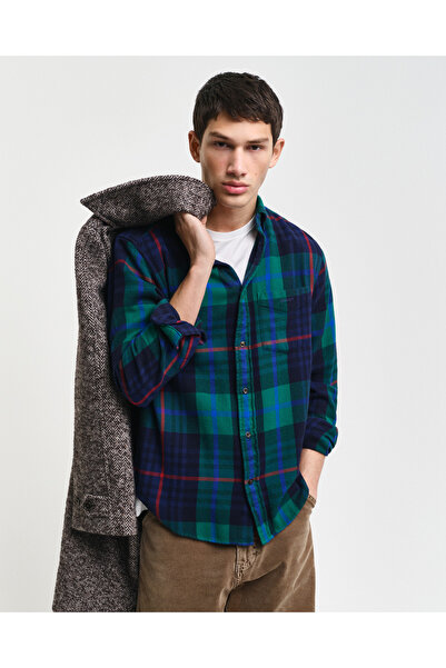 Gant Erkek Yeşil Regular Fit Kareli Gömlek