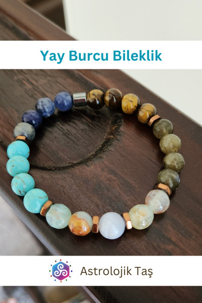 Tasarım سوار برج القوس - معتمد - عين النمر، لابرادوريت، تركواز، سوداليت، كالس...