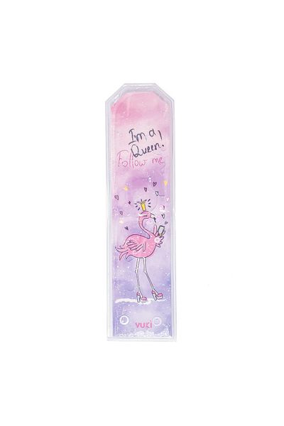 VUKİ Βιβλιοδείκτης με μοτίβο Flamingo Glittery Water