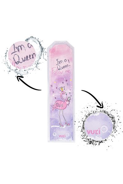 VUKİ Βιβλιοδείκτης με μοτίβο Flamingo Glittery Water