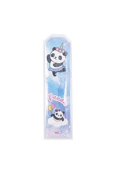 VUKİ Semn de carte cu model panda argintiu