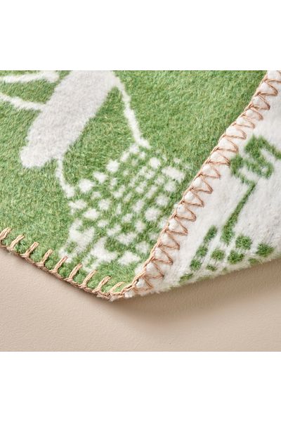 Bella Maison Sausage Dog Cotton Baby Blanket Green (100x120 cm)